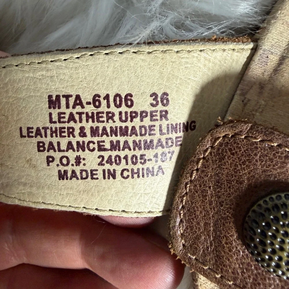 Alegria Marta Walnut Brown Leather Cork Platform Wedge Sandals MTA-6106 Women 36